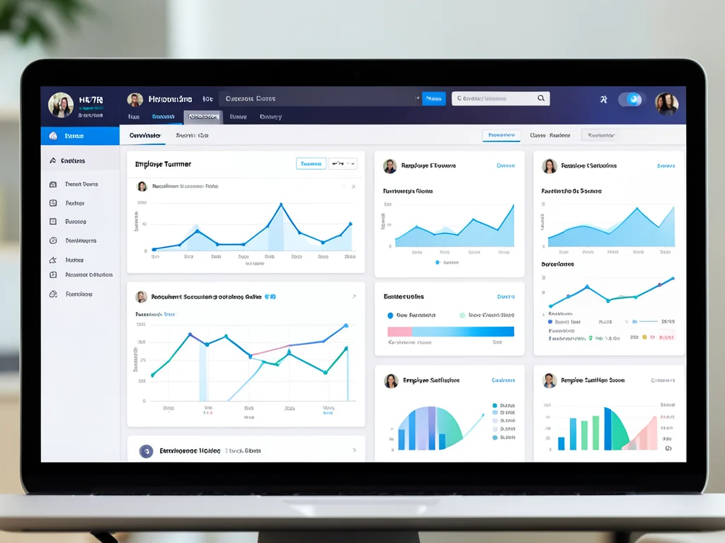 A visual representation of HR analytics and reporting dashboard.