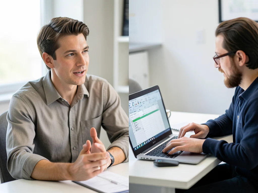 A candidate demonstrating strong communication and computer skills.