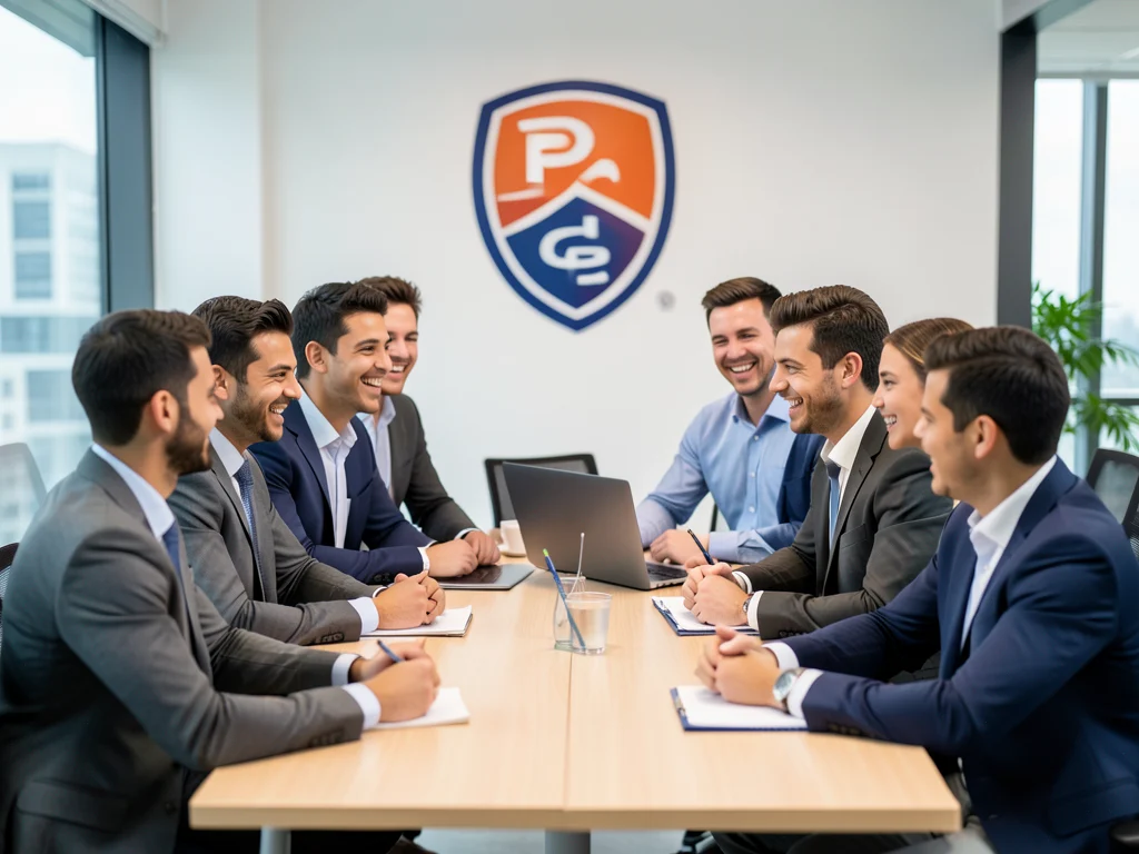 Young professionals collaborating in a modern office environment, symbolizing the collaborative spirit of the PSG Graduate Programme.