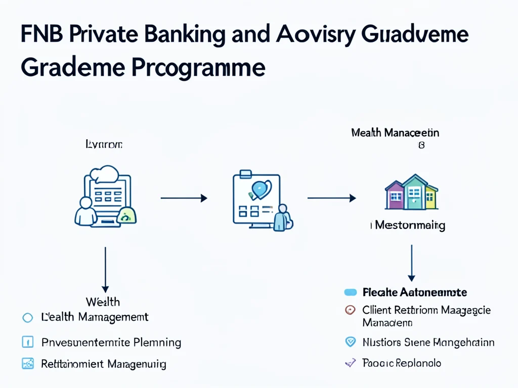 Diagram outlining the key training areas covered in the FNB Graduate Academy Programme.