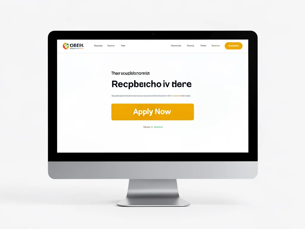 A computer screen showing an online recruitment portal with an 'Apply Now' button.