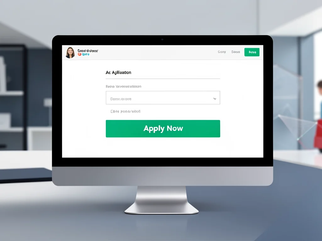 Illustration of an online job application process.