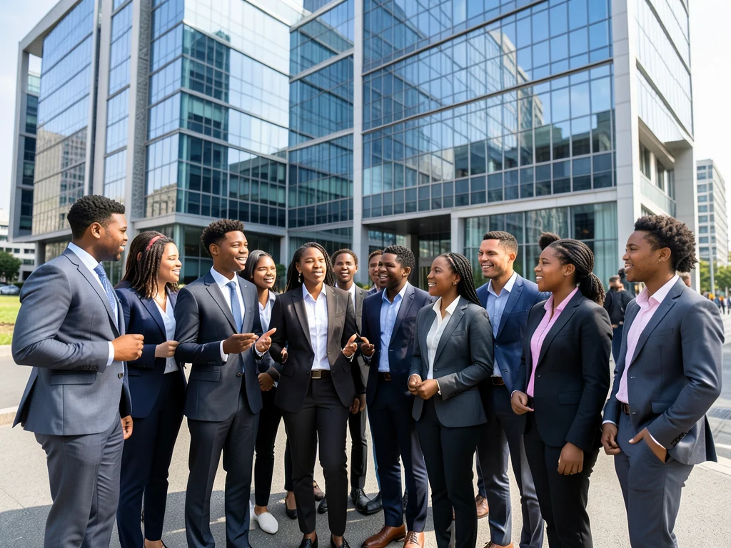 Young South African graduates participating in a professional development program.