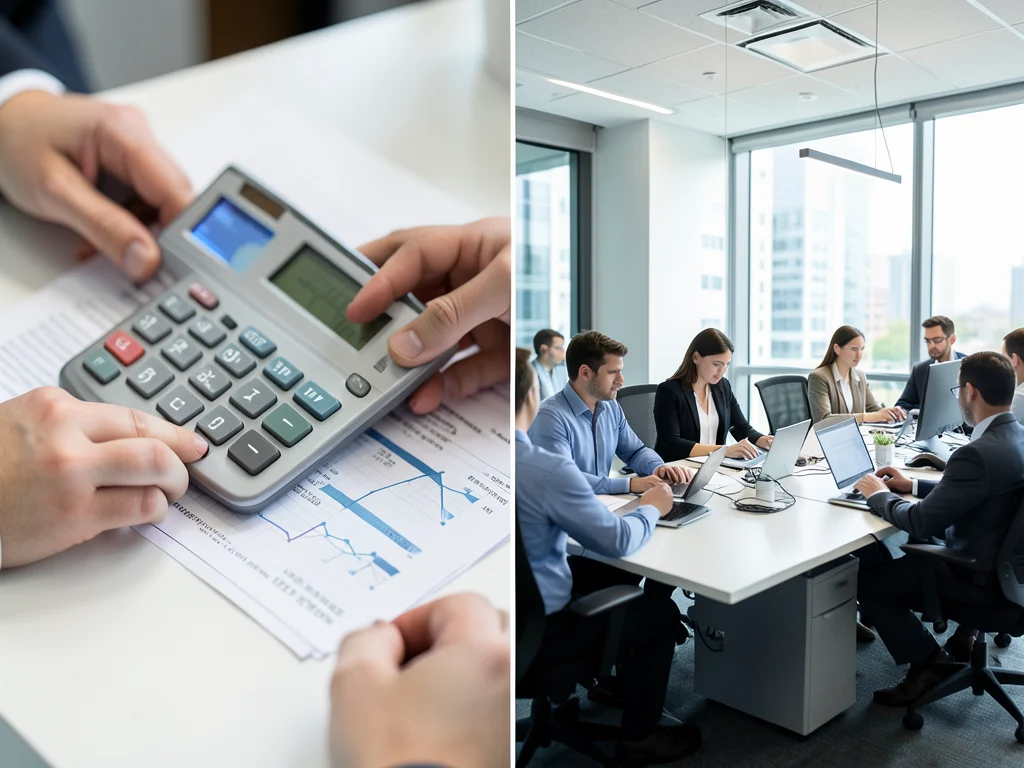 Financial management and corporate operations in a professional setting.