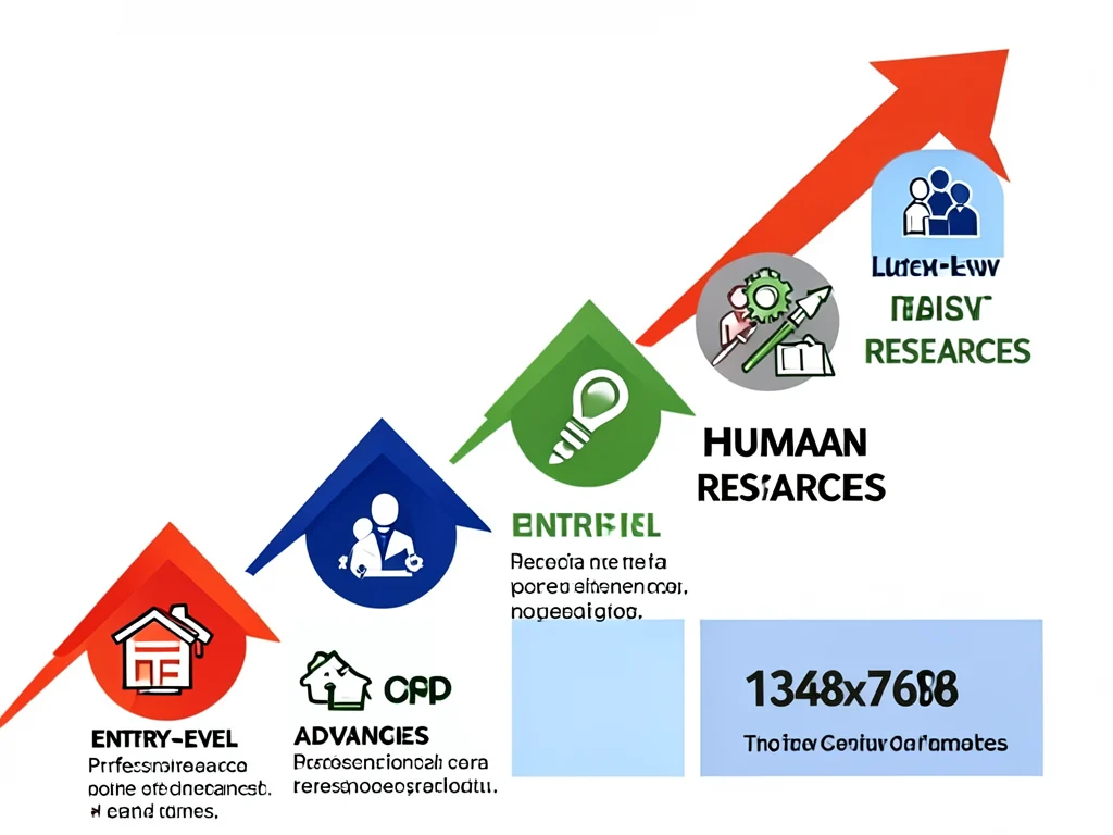 Visual representation of a career path in Human Resources.