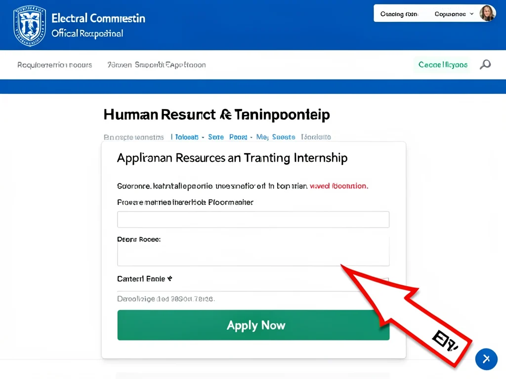 Electoral Commission recruitment portal interface.