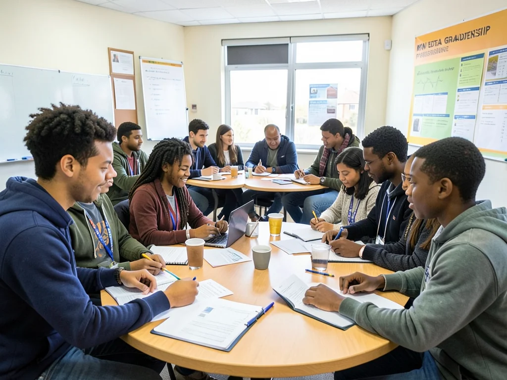 Unemployed graduates participating in a professional development workshop.