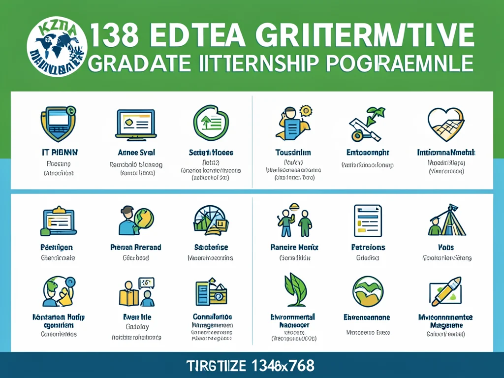 Infographic detailing the number of internship positions and diverse streams available.