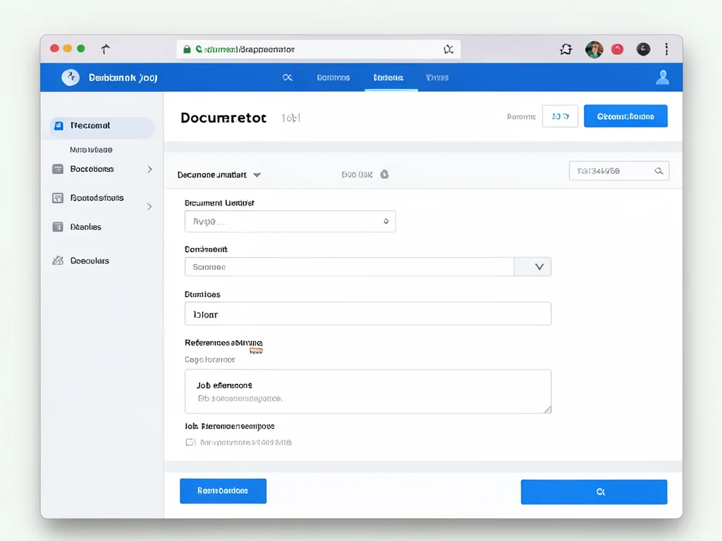 Mock-up of an online recruitment portal for submitting job applications.