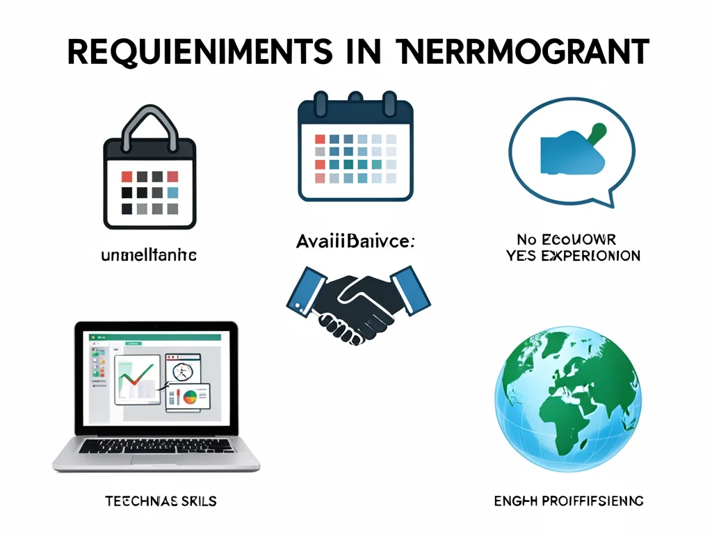 Infographic detailing the essential requirements for the BDO YES Internship.