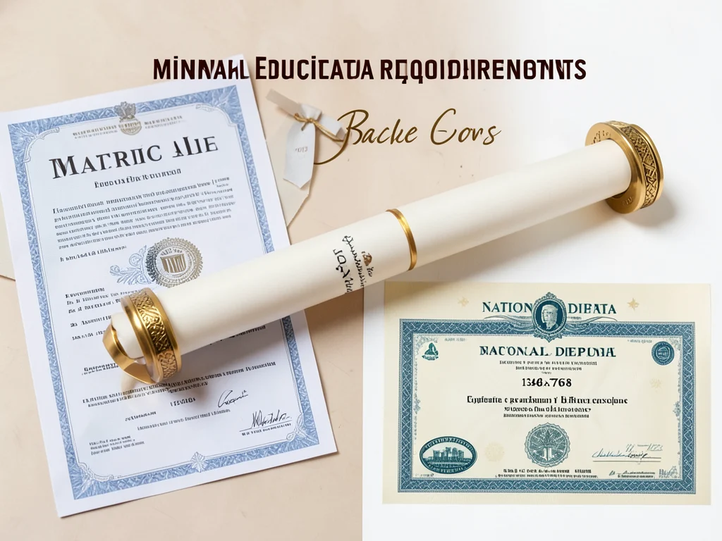 Examples of minimum educational qualifications required for the internship, including Matric, Diploma, and Degree.