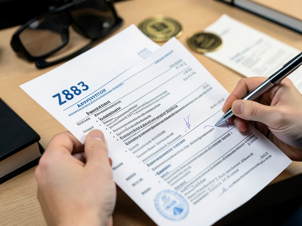 Completed Z83 application form and Curriculum Vitae for government internships.