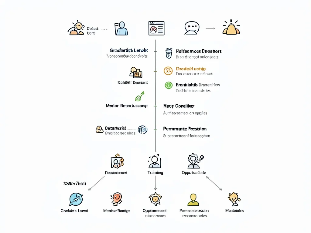 Infographic illustrating the career development path offered by the PSG Graduate Programme.