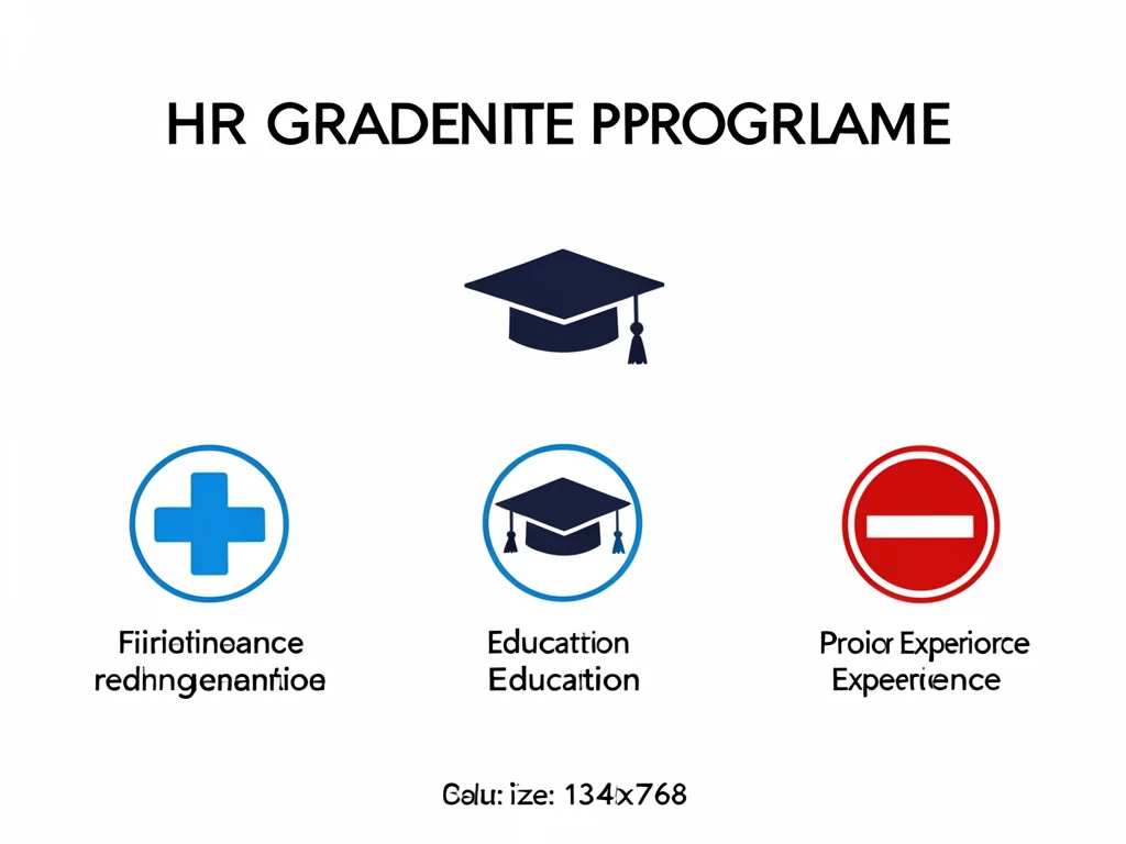 Graphic displaying essential requirements for the HR Graduate Programme.