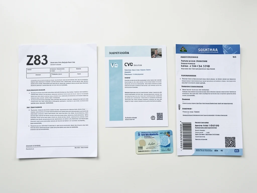 Required documents for the internship application.