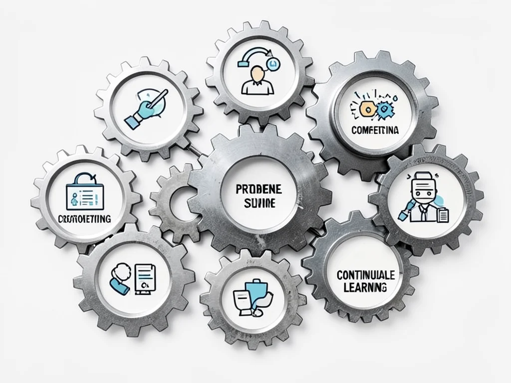 Visual representation of key skills and competencies.