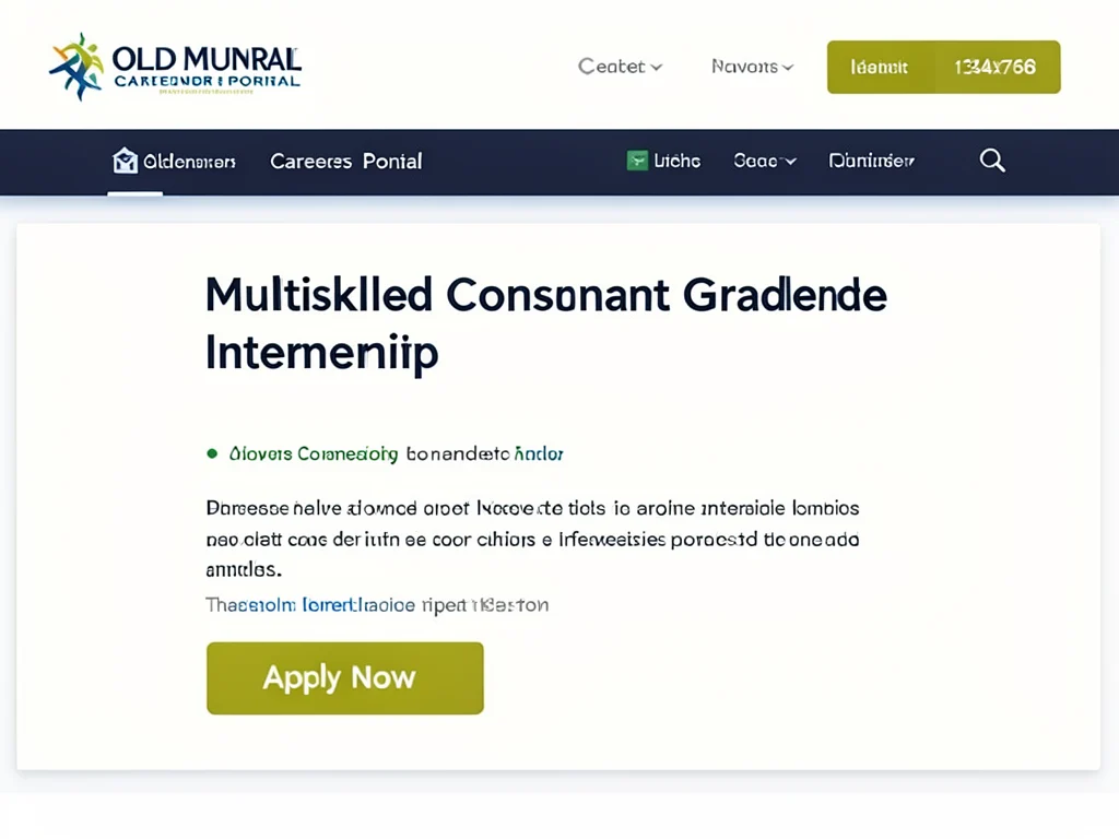 Old Mutual careers portal application page.