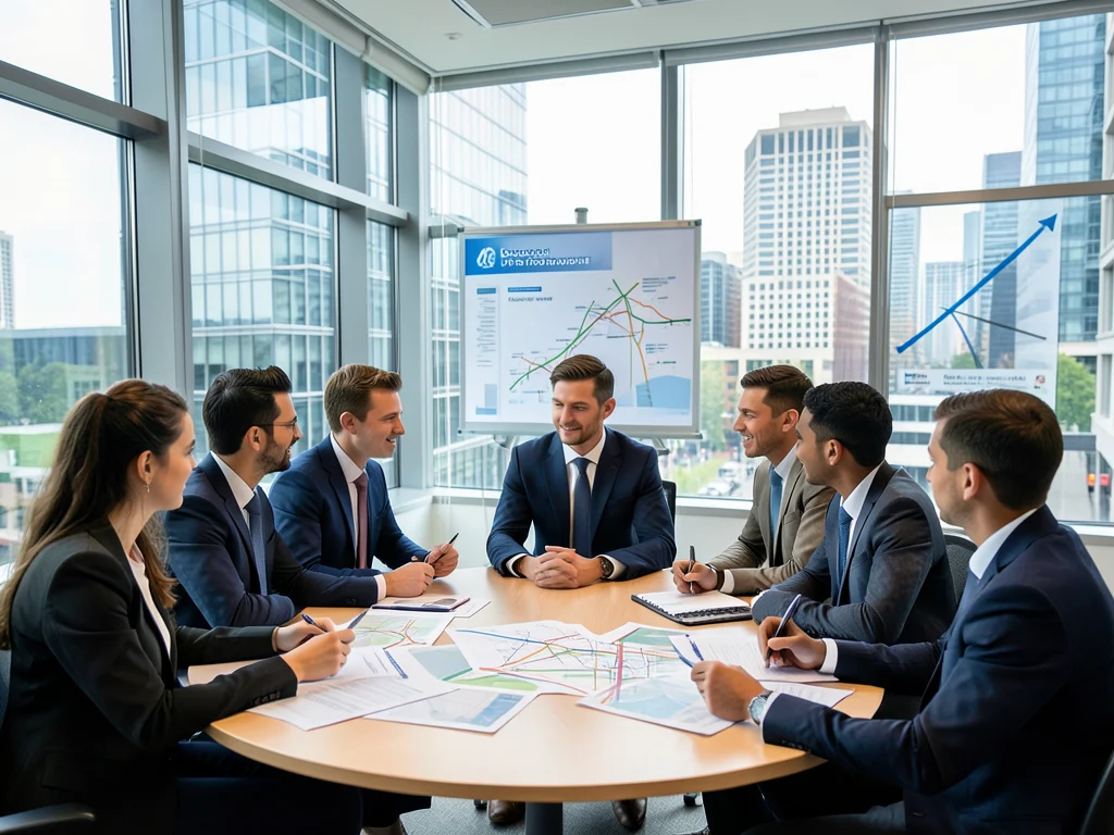 Graduates working together on transport-related projects.