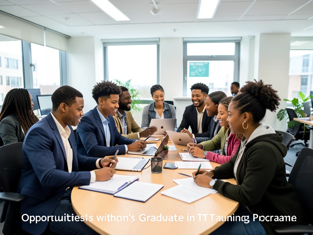 Diverse graduates participating in a training program.