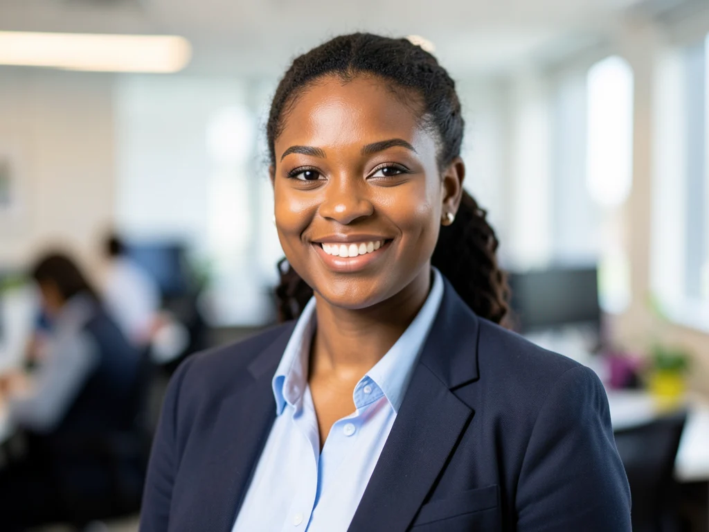 Portrait of a young South African woman.