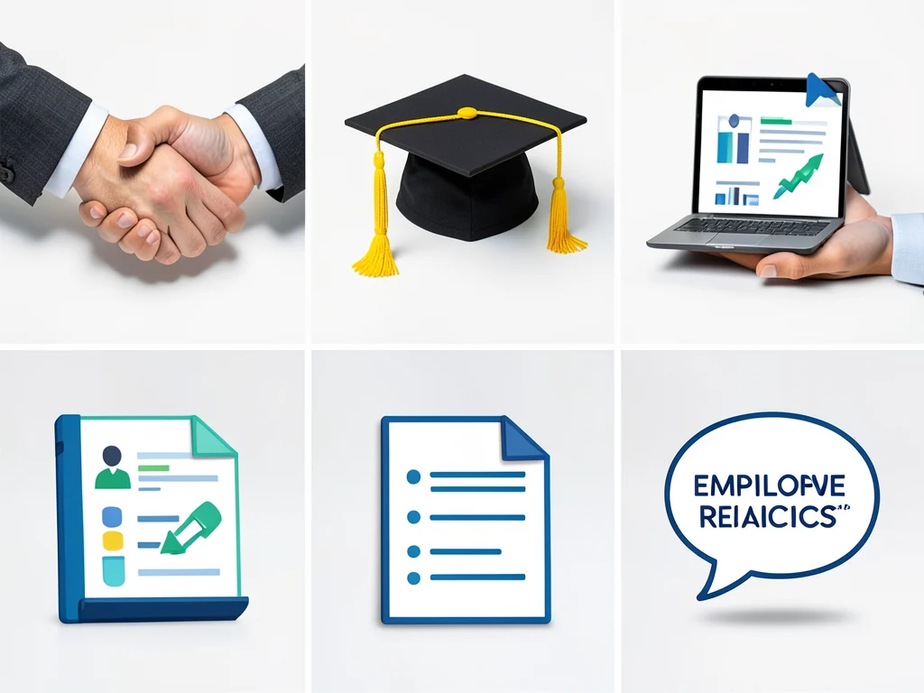 Icons representing key HR functions.