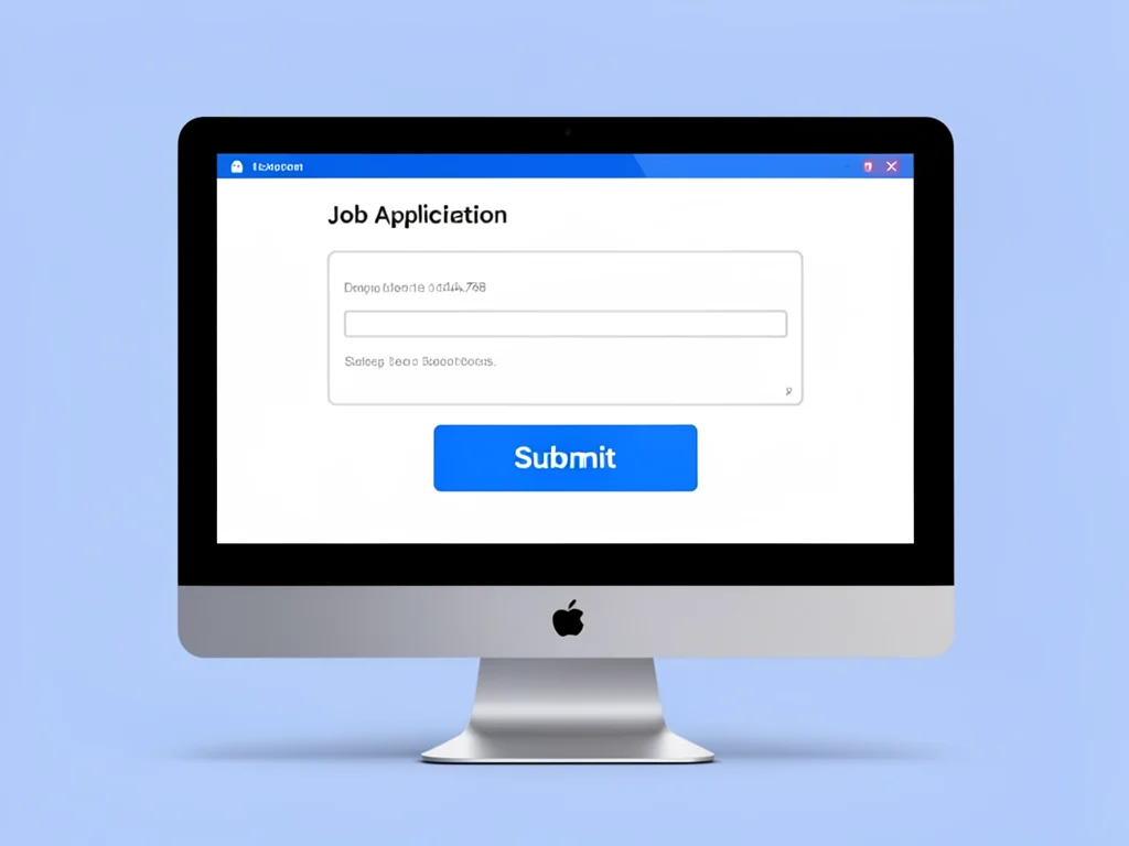 Illustration of an online job application process.
