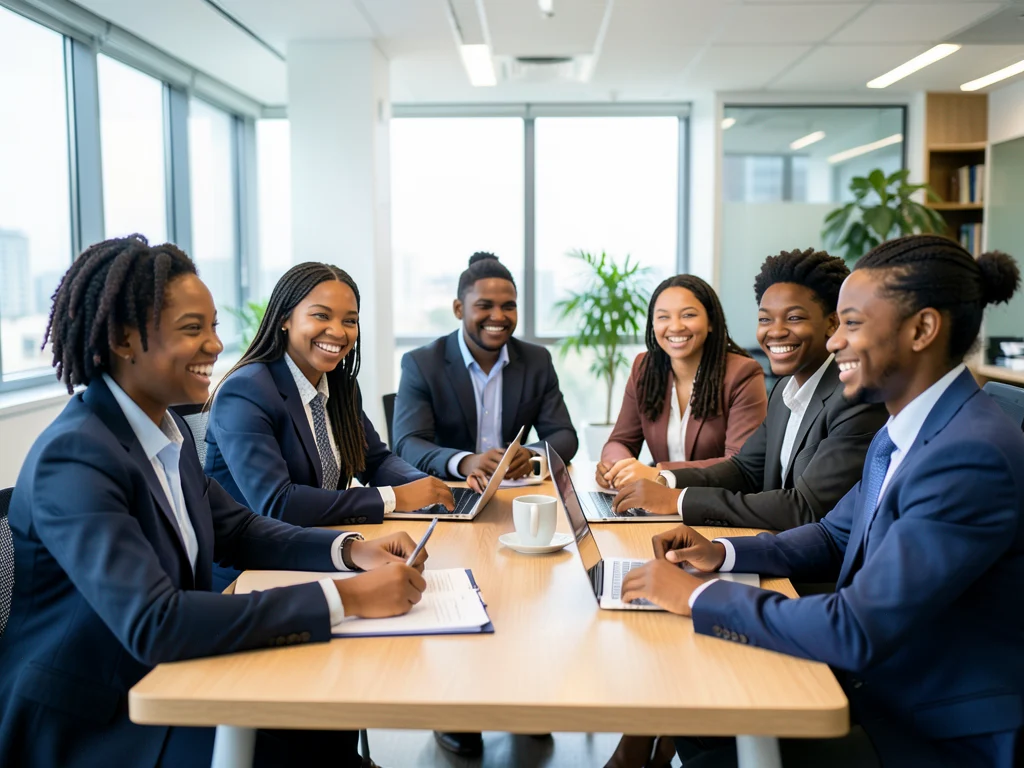 N6 and TVET graduates collaborating in a professional office environment.