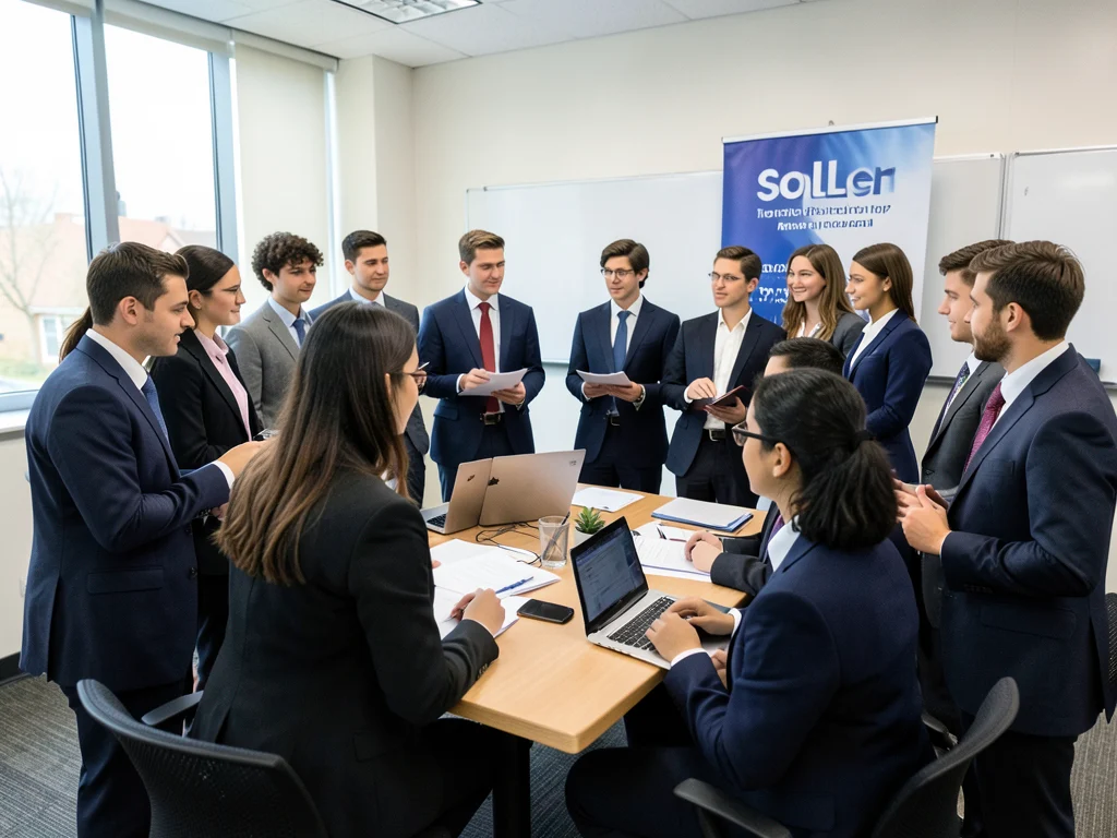 Graduates engaged in a training session as part of the internship program.