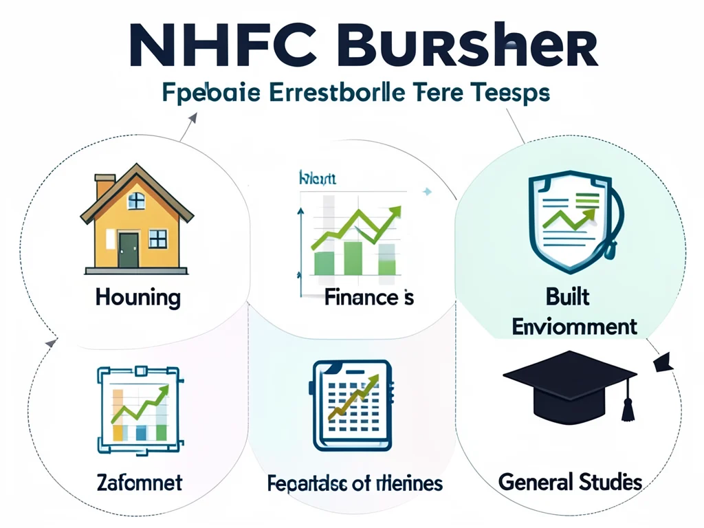 Icons representing fields of study supported by NHFC bursary.